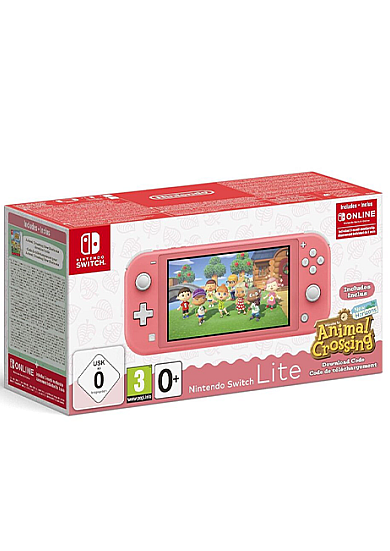 Žaidimų konsolė Nintendo Switch Lite Animal Crossing Coral naujas 