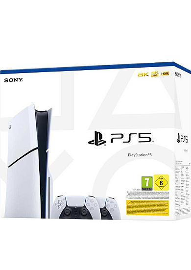 Sony PlayStation 5 slim + 2 PS5 DualSense Wireless Controllers naujas