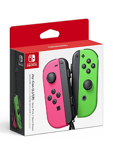 Nintendo Switch Joy Con Controller Pair NEON GREEN/NEON PINK NAUJI