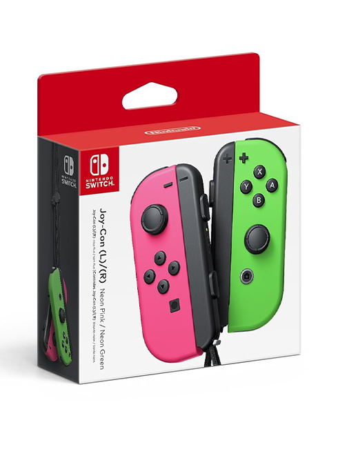 Nintendo Switch Joy Con Controller Pair NEON GREEN/NEON PINK NAUJI