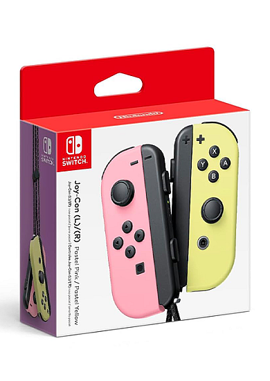 Nintendo Switch Joy Con Controller Pair PASTEL PINK PASTEL YELLOW NAUJI