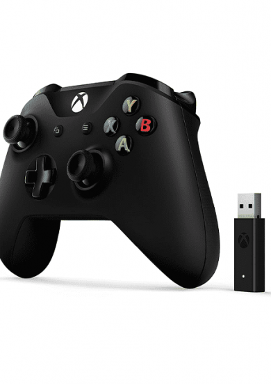 Microsoft XBOX pultelis + Wireless Adapteris Windows 10 naudotas