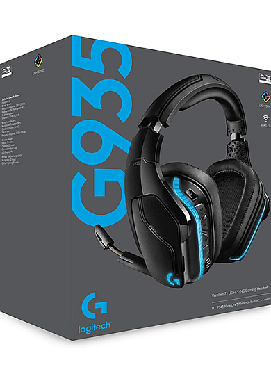 Ausinės Logitech Gaming G935 Black/Blue naujas