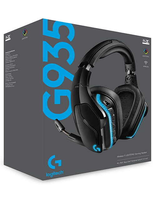 Ausinės Logitech Gaming G935 Black/Blue naujas